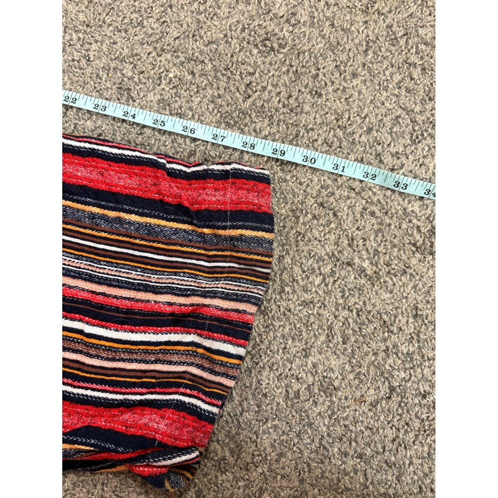 Velvet Heart Wide Leg Pants Women Medium Red Striped Rope Belt Boho Beachy - Picture 11 of 11